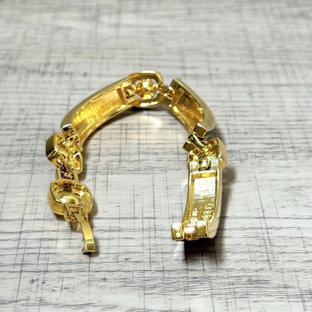 Camrose & Kross JBK Black & Clear Rhinestone Gold Tone Bracelet 8.5" - Picture 9 of 11